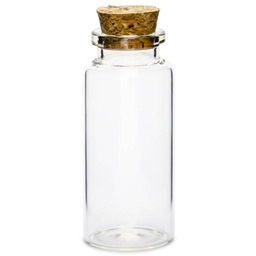 Szklane buteleczki dla gości z korkiem - 7,5