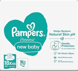 Pampers Harmonie New Baby chusteczki nawilżane 18 opakowań