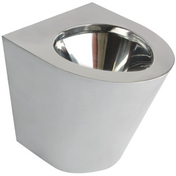Miska WC stojąca Faneco, stal szlachetna matowa