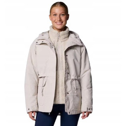 COLUMBIA KURTKA PARKA Z KAPTUREM ŚMIETANOWA Z ODPINANYM