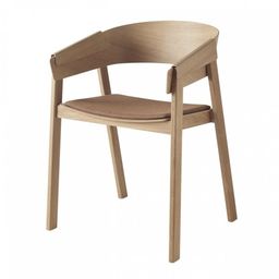 Muuto COVER Krzesło Drewniane - Dębowe - Skóra