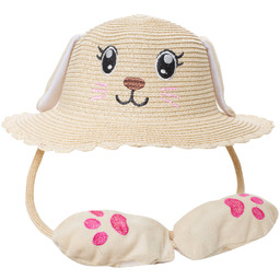 Kapelusz dziecięcy z buźką psa i podnoszonymi uszkami