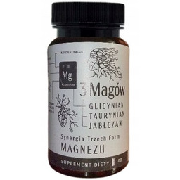 3 Magów GLICYNIAN TAURYNIAN JABŁCZAN magnezu NANGA