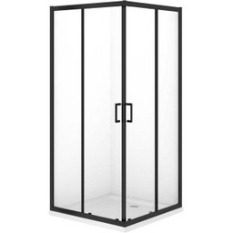 CERSANIT Zestaw kabina prysznicowa VERSO profil czarny
