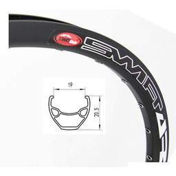 Obręcz rowerowa 29"/28" Disc Nity 36-otworów czarna
