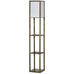 Lampa podłogowa Homcom 26x26x160cm, brązowo-biała