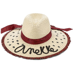 Anekke Beżowy Damski Słomkowy Kapelusz Przeciwsłoneczny