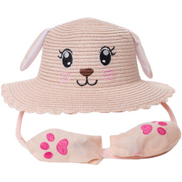 Kapelusz dziecięcy z buźką psa i podnoszonymi uszkami