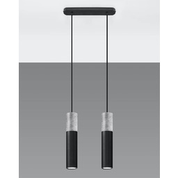 SOLLUX LIGHTING Lampa wisząca BORGIO 2 SL.0651 czarny