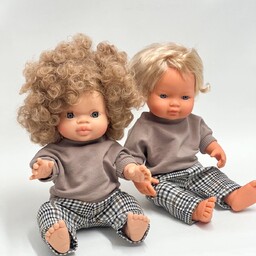 Zestaw bluza i spodenki w kratkę dla Miniland