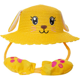 Kapelusz dziecięcy z buźką psa i podnoszonymi uszkami