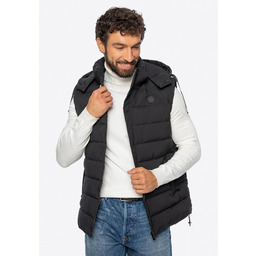 Męska kamizelka puchowa z kapturem czarna