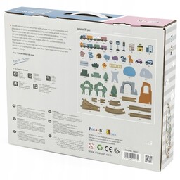 Viga Drewniana kolejka dla dzieci Pociągi Tory Kolejka