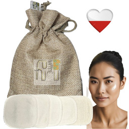 Płatki Kosmetyczne Wielorazowe BAMBUSOWE MIX 5 szt woreczek