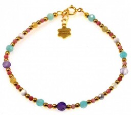 Bransoletka Ametyst Amazonit 925