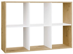 Edinos Regał nowoczesny dąb artisan + biały Atela