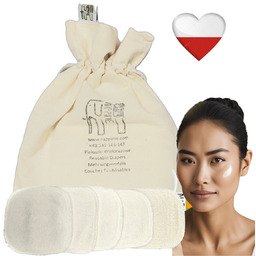 Płatki Kosmetyczne Wielorazowe BAMBUSOWE MIX 5 szt woreczek