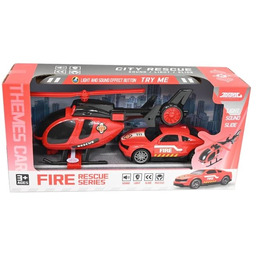 ND01_267378 Helikopter+auto straż pożarna św/d