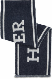 Szalik Tommy Hilfiger Monotype Scarf AM0AM11738 Granatowy