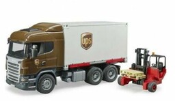BRUDER Pojazd Scania R kontener UPS z wózkiem