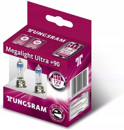 Żarówki H11 Tungsram Megalight Ultra +90%