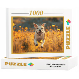 Puzzle Pies Psy Psiaki 1000el Pudełko +dowolny Tekst