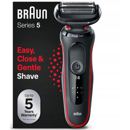 Braun Series 5 51-R1000s Golarka foliowa Czarny, Czerwony