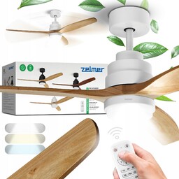 Wentylator Sufitowy Zelmer Wiatrak Lampa Led Ultra Cichy