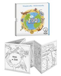 Kolorowanka-harmonijka "Dzień w ZOO" MONUMI 6276-KOLOROWANKA-MONUMI