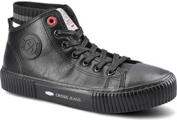 Czarne Sneakersy Damskie Cross Jeans Modne Obuwie