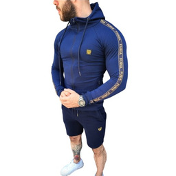 Komplet męski granatowy bluza + spodenki Furia