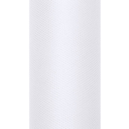 Tiul gładki biały - 50 cm x 9