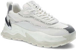 Białe Sneakersy Cross Jeans Damskie Stylowe Buty