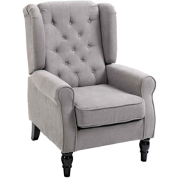 Fotel Homcom 74x86x102cm, szary/czarny