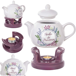 Dzbanek ceramiczny z podgrzewaczem Irais 1L zioła