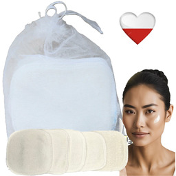 Płatki Kosmetyczne Wielorazowe BAMBUSOWE 5 szt w woreczku