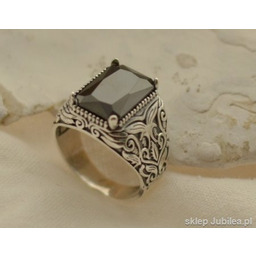 GENTLEMAN srebrny sygnet z onyksem