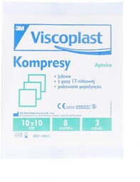 3M Viscoplast Kompresy 10 x 10cm z gazy