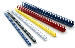 Grzbiety do bindownic, niebieskie, 16 mm, 100 sztuk