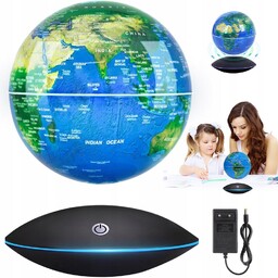 Globus Latający Magnetyczny Z Podstawką Led Do Nauki