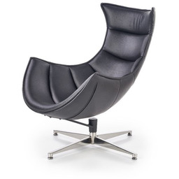 Fotel obrotowy ekoskóra czarny Luxor
