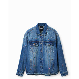 Desigual Kurtka dżinsowa trucker kwiaty