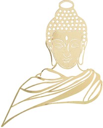 Alexandra House Living Złoty Budda Dekoracja ścienna Metal