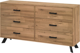 Komoda TOLEDO 2S3 85x120-200x40 cm dębowa z sześcioma
