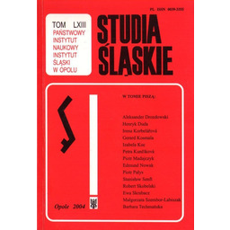 STUDIA ŚLĄSKIE TOM 63
