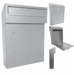 Skrzynka Na Listy Przelotowa Dwustronna Biała Duża