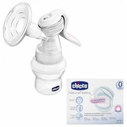 CHICCO Laktator Natural Feeling + wkładki laktacyjne (60