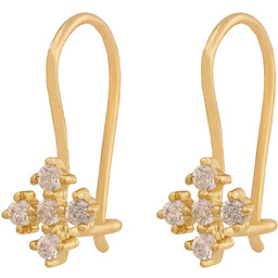 Złote kolczyki 585 wiszące prezent grawer pudełko