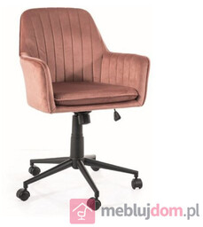 Fotel obrotowy Q-886 VELVET Signal Antyczny róż