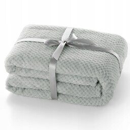 Restilo Koc Szary pikowany miękki pled 220x240cm duży